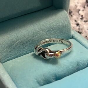 TIFFANY & Co |  Hook & Eye Women's Ring | 18k Gold & Silver 925, Size 6